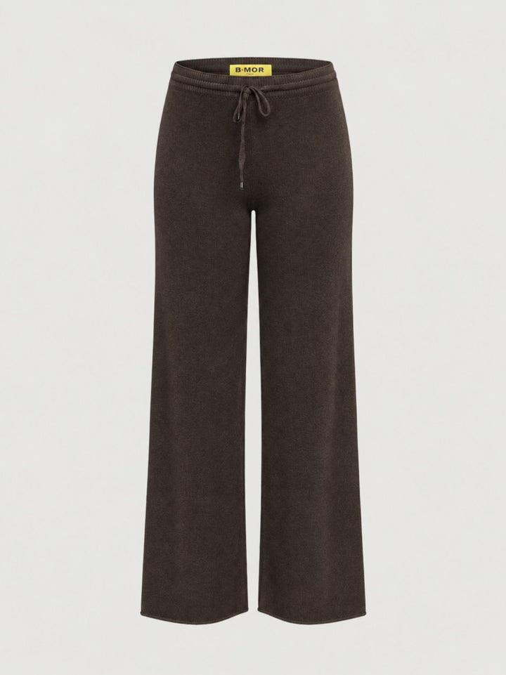 Pantalone Sis con coulisse in maglia cioccolato 0370176 0196 BIMOR 