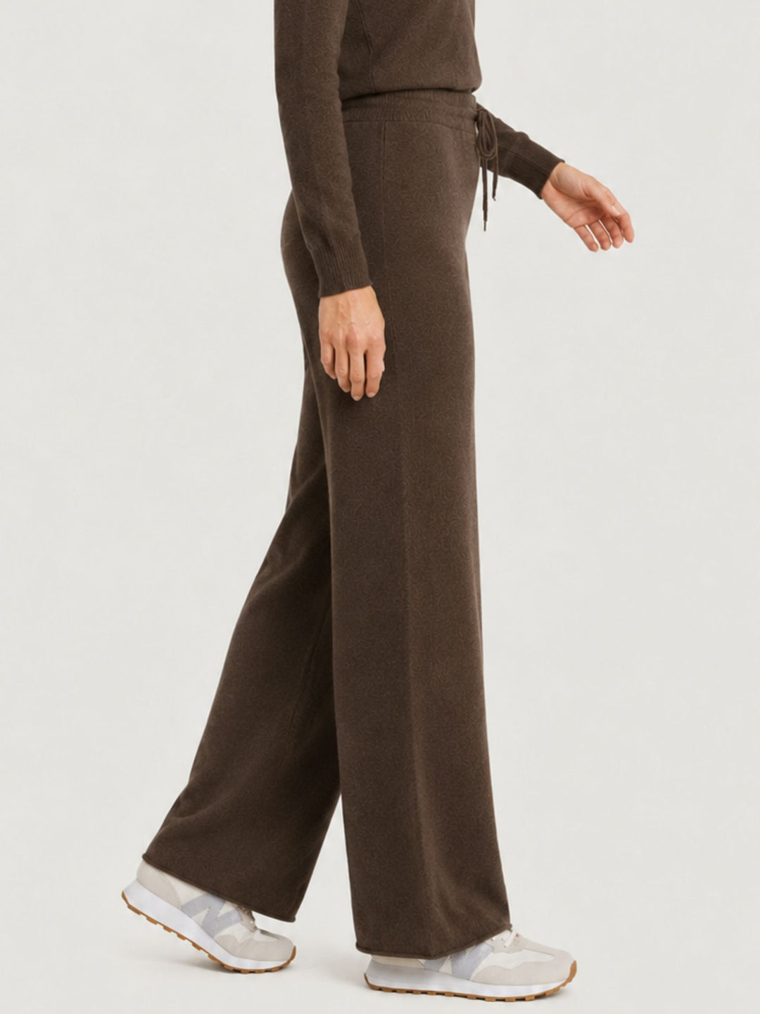 Pantalone Sis con coulisse in maglia cioccolato 0370176 0196 BIMOR 