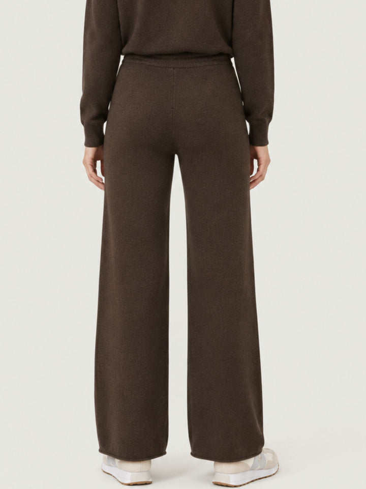 Pantalone Sis con coulisse in maglia cioccolato 0370176 0196 BIMOR 