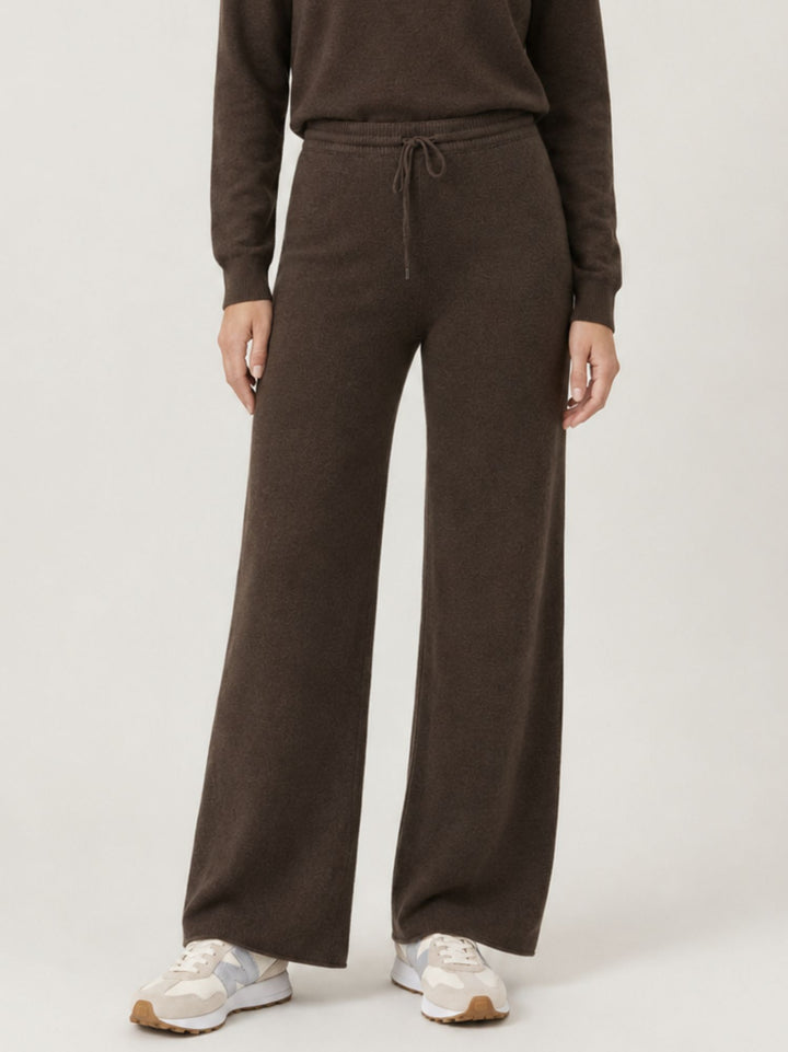 Pantalone Sis con coulisse in maglia cioccolato 0370176 0196 BIMOR 