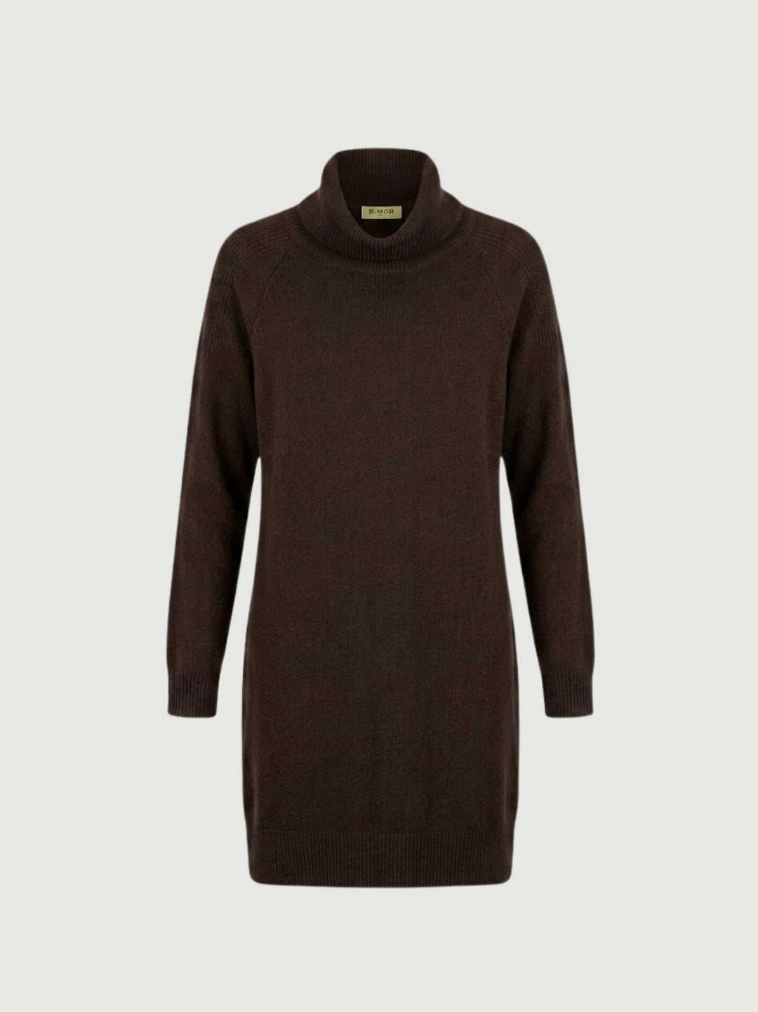 Abito Ester a collo alto in maglia cioccolato 0370225 0196 BIMOR 