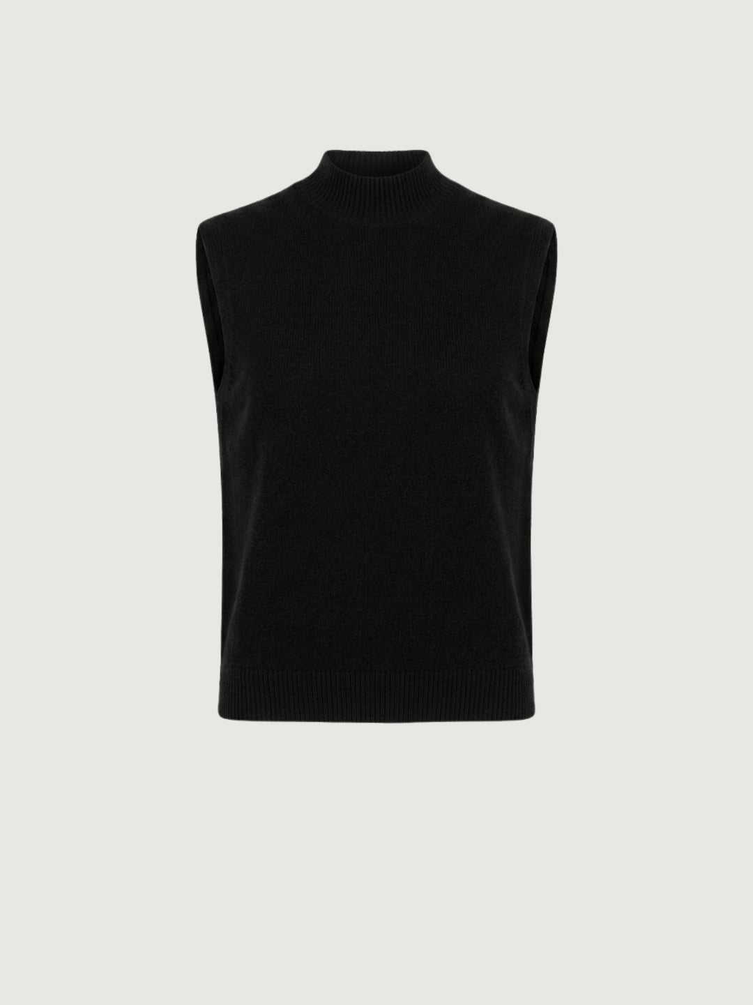 Gilet Eli con collo a lupetto in maglia licorice 0370236 0010 BIMOR 