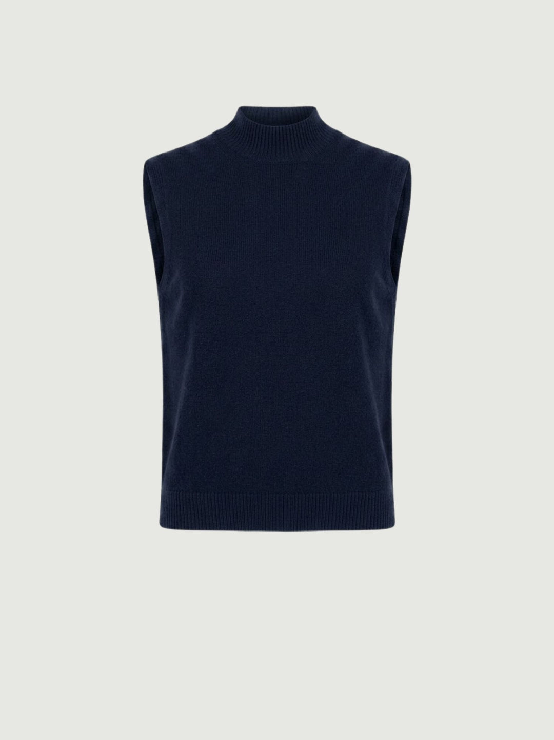 Gilet Eli con collo a lupetto in maglia mirtillo 0370236 0115 BIMOR 