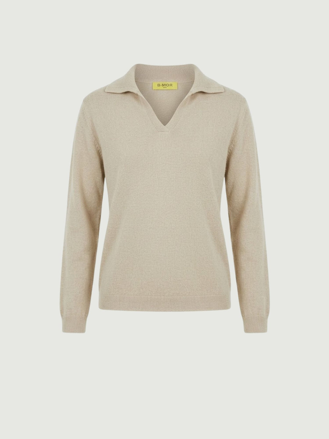 Maglia con colletto polo caffellatte 0520913 0080 ANDREA MORANDO 
