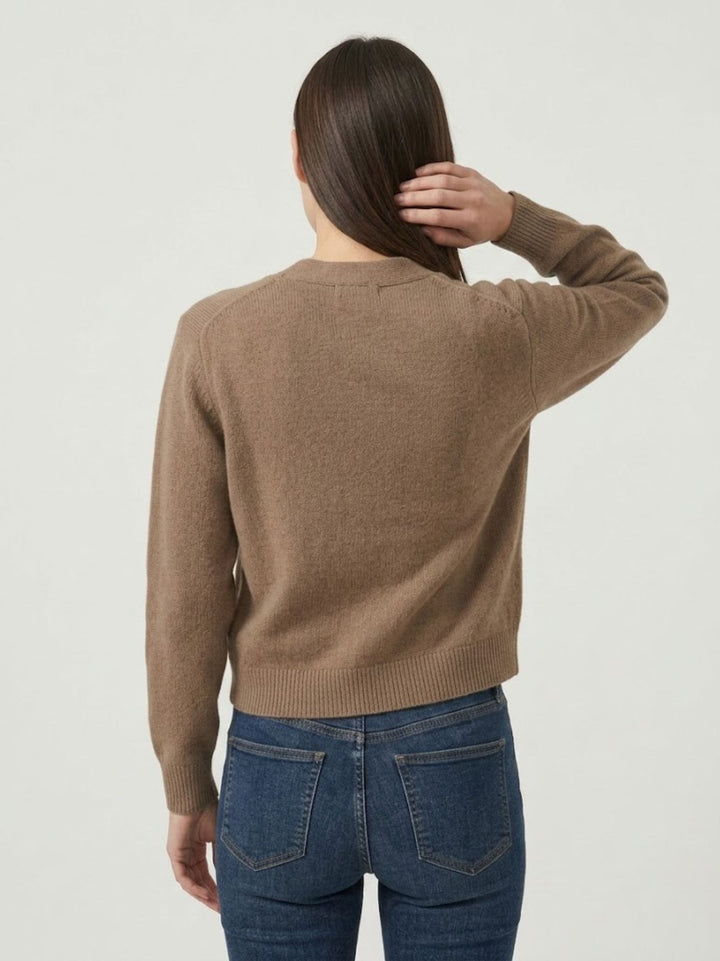 Maglia con colletto polo nocciola 0520913 0083 ANDREA MORANDO 