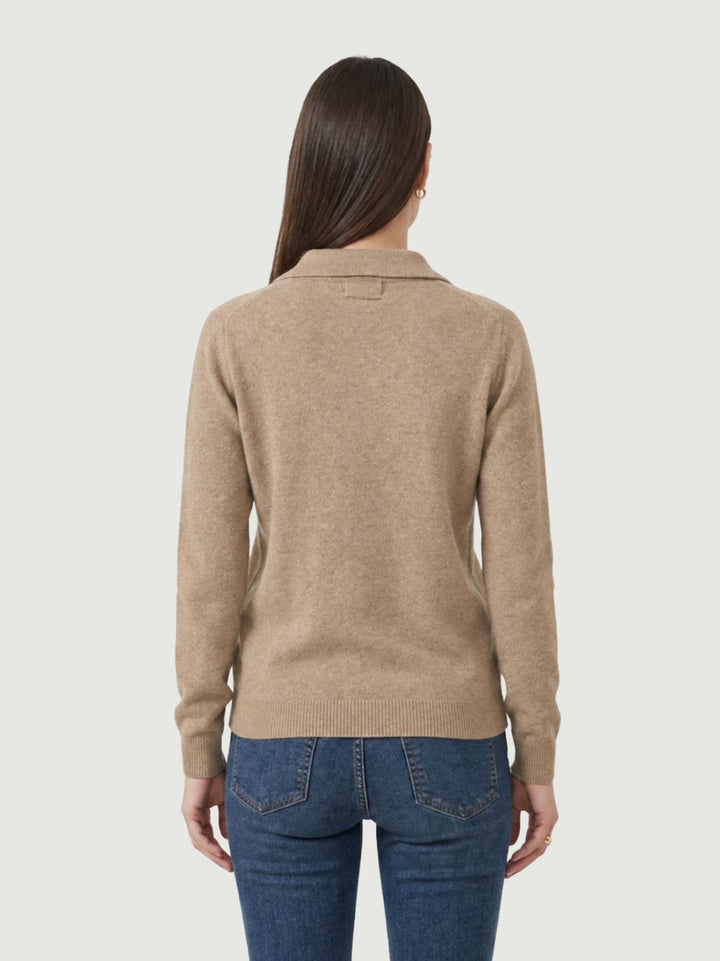 Polo Lulli in maglia nocciola 0520913 0083 BIMOR 