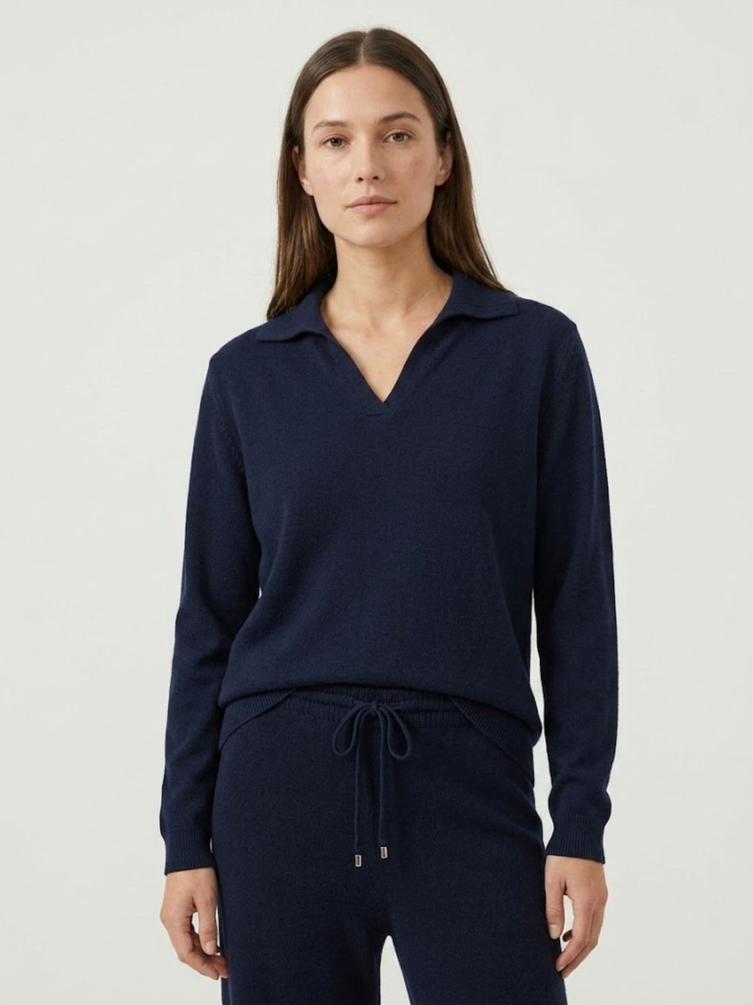 Maglia con colletto polo mirtillo 0520913 0115 ANDREA MORANDO 