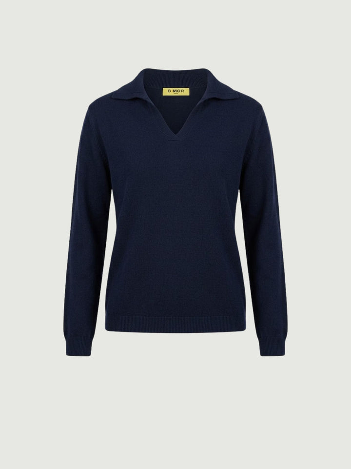 Maglia con colletto polo mirtillo 0520913 0115 ANDREA MORANDO 