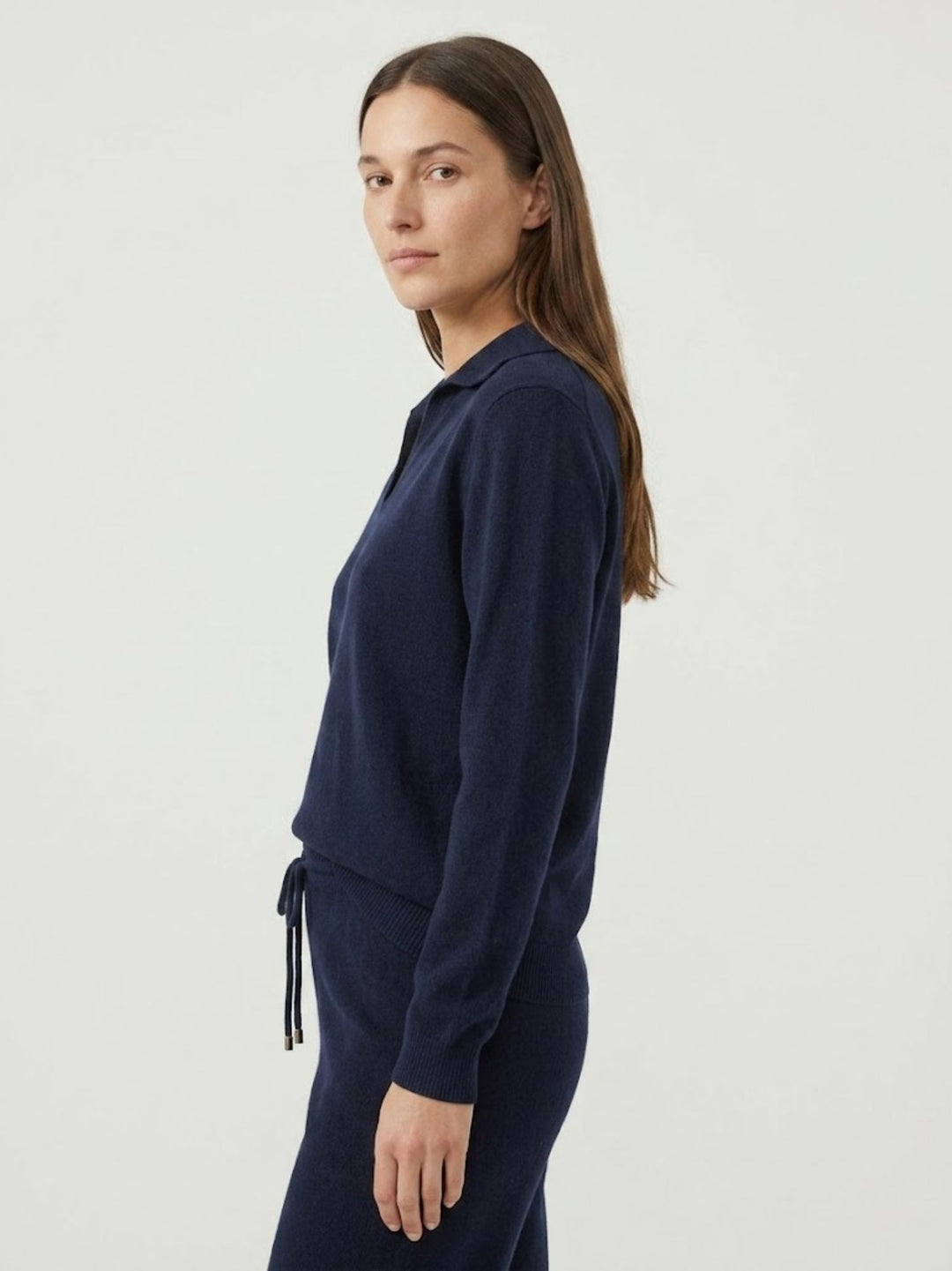 Maglia con colletto polo mirtillo 0520913 0115 ANDREA MORANDO 
