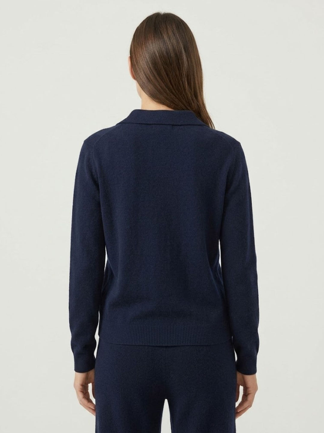 Maglia con colletto polo mirtillo 0520913 0115 ANDREA MORANDO 