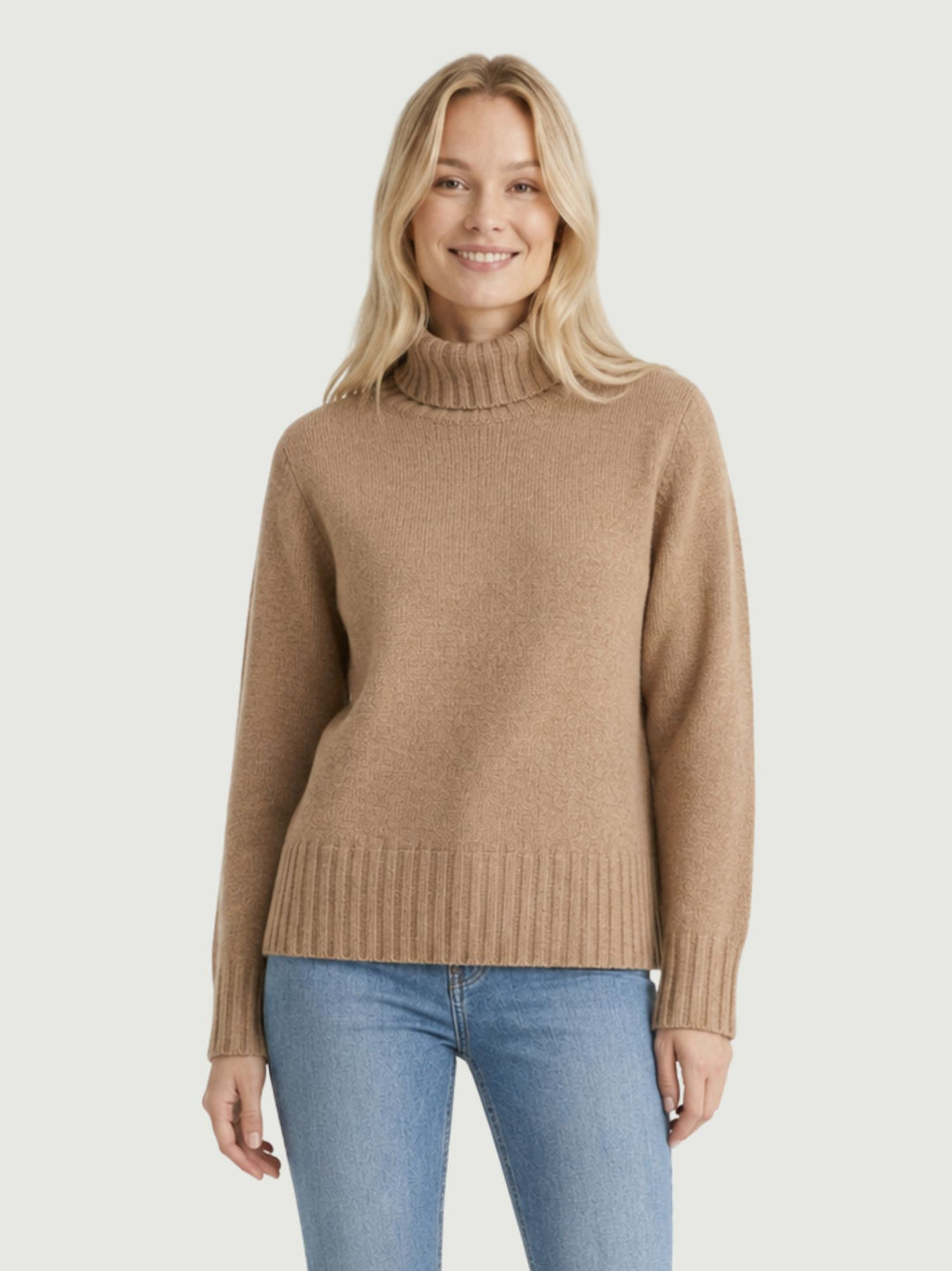 Maglia dolcevita nocciola 055004 0083 BIMOR 