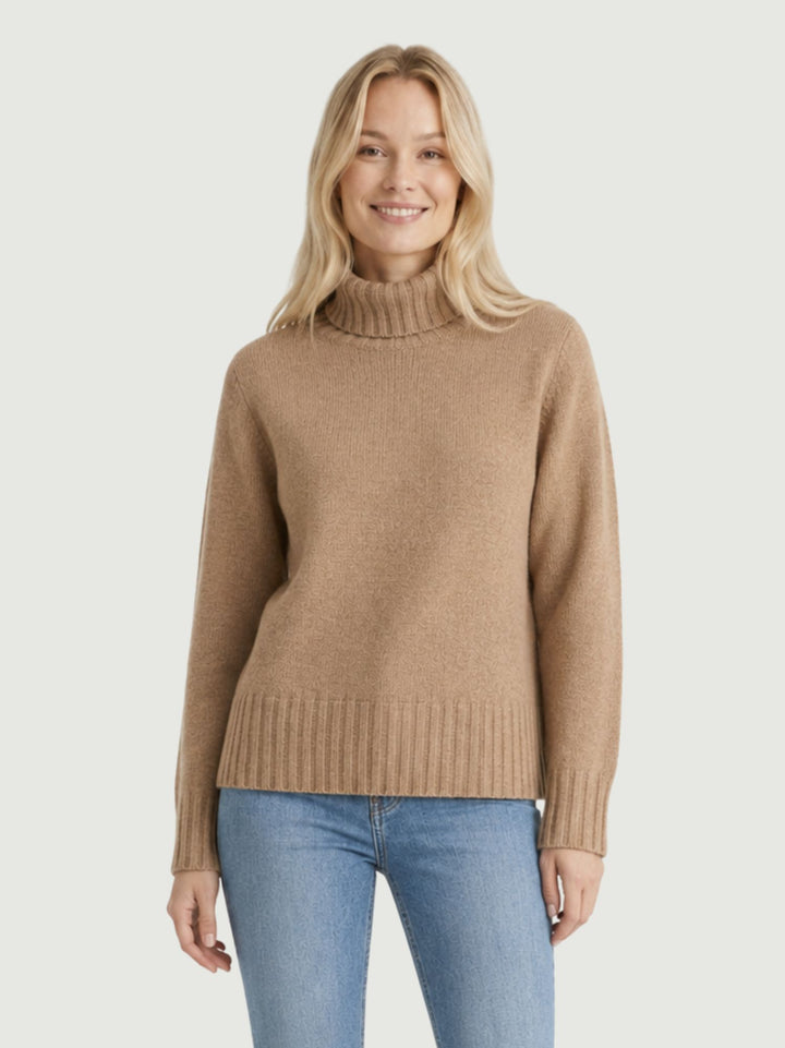 Maglia dolcevita nocciola 055004 0083 BIMOR 