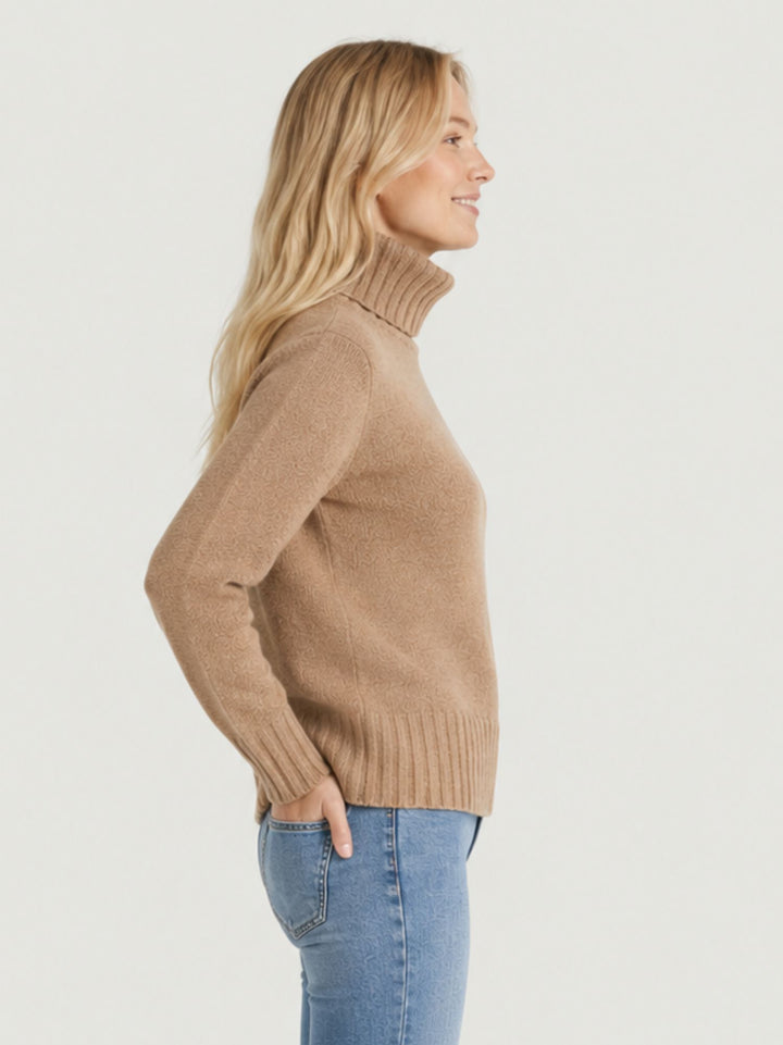 Maglia dolcevita nocciola 055004 0083 BIMOR 