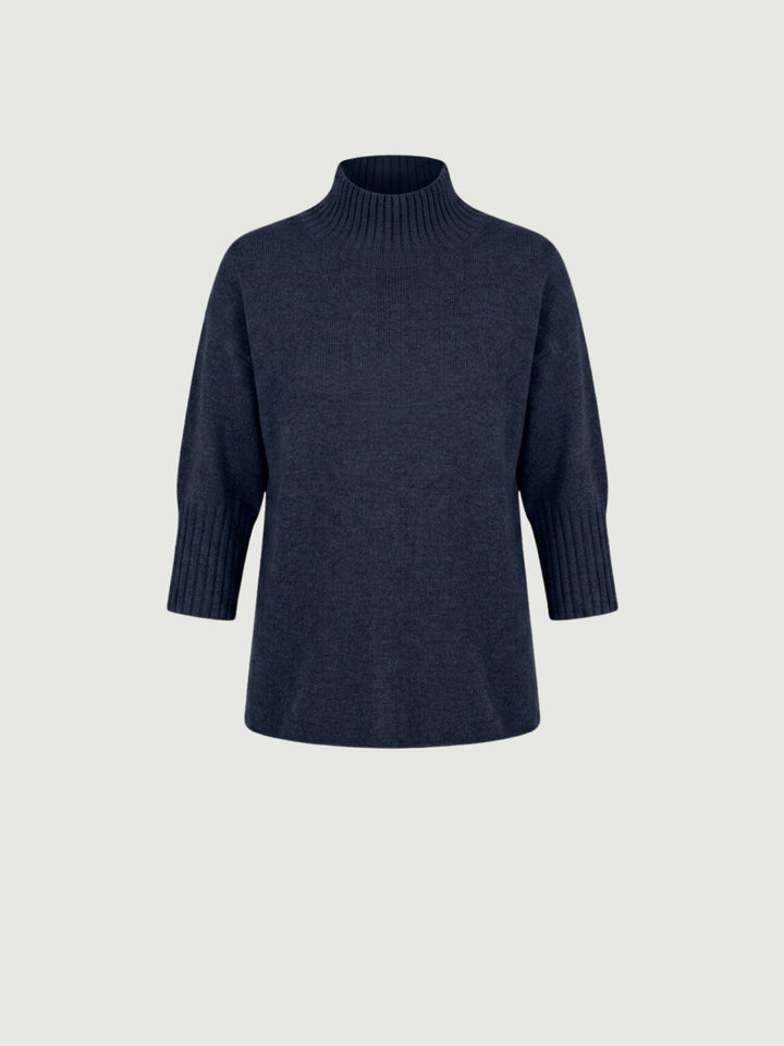 Maglione a lupetto con maniche a tre quarti mirtillo 0570102 0115 BIMOR 