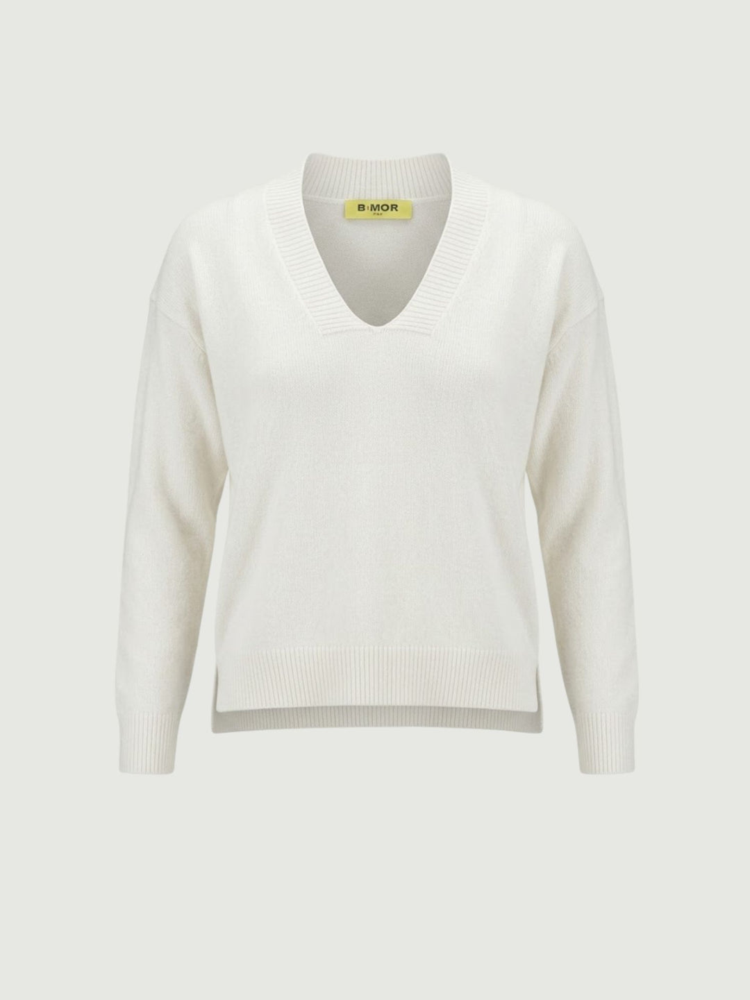 Maglia con scollo a V panna 0570573 0071 BIMOR 