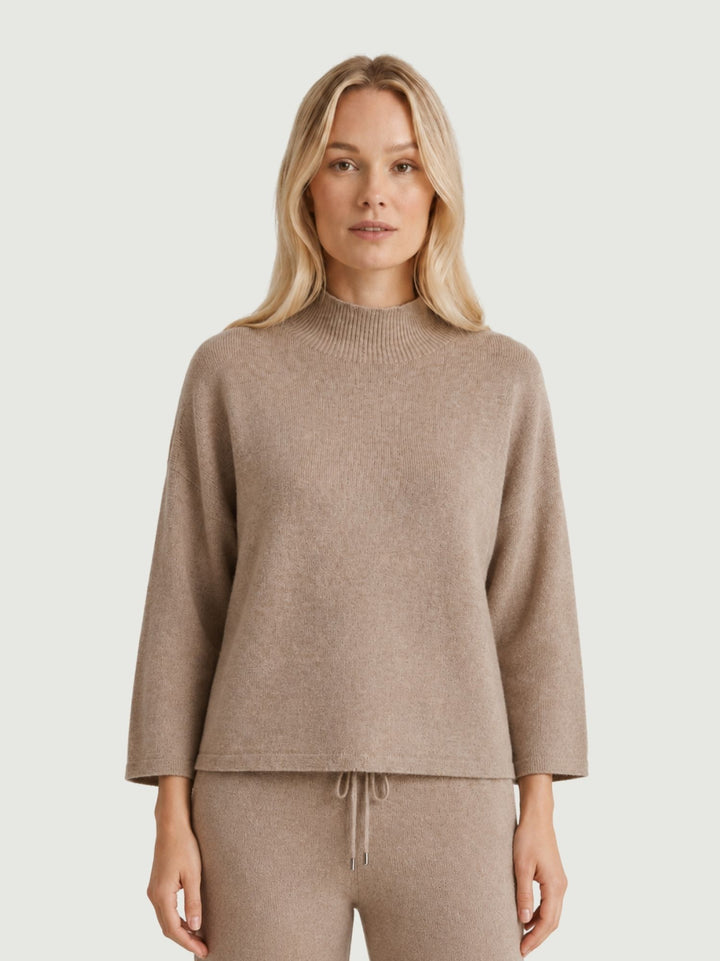Maglione a lupetto nocciola 0570580 0083 BIMOR 