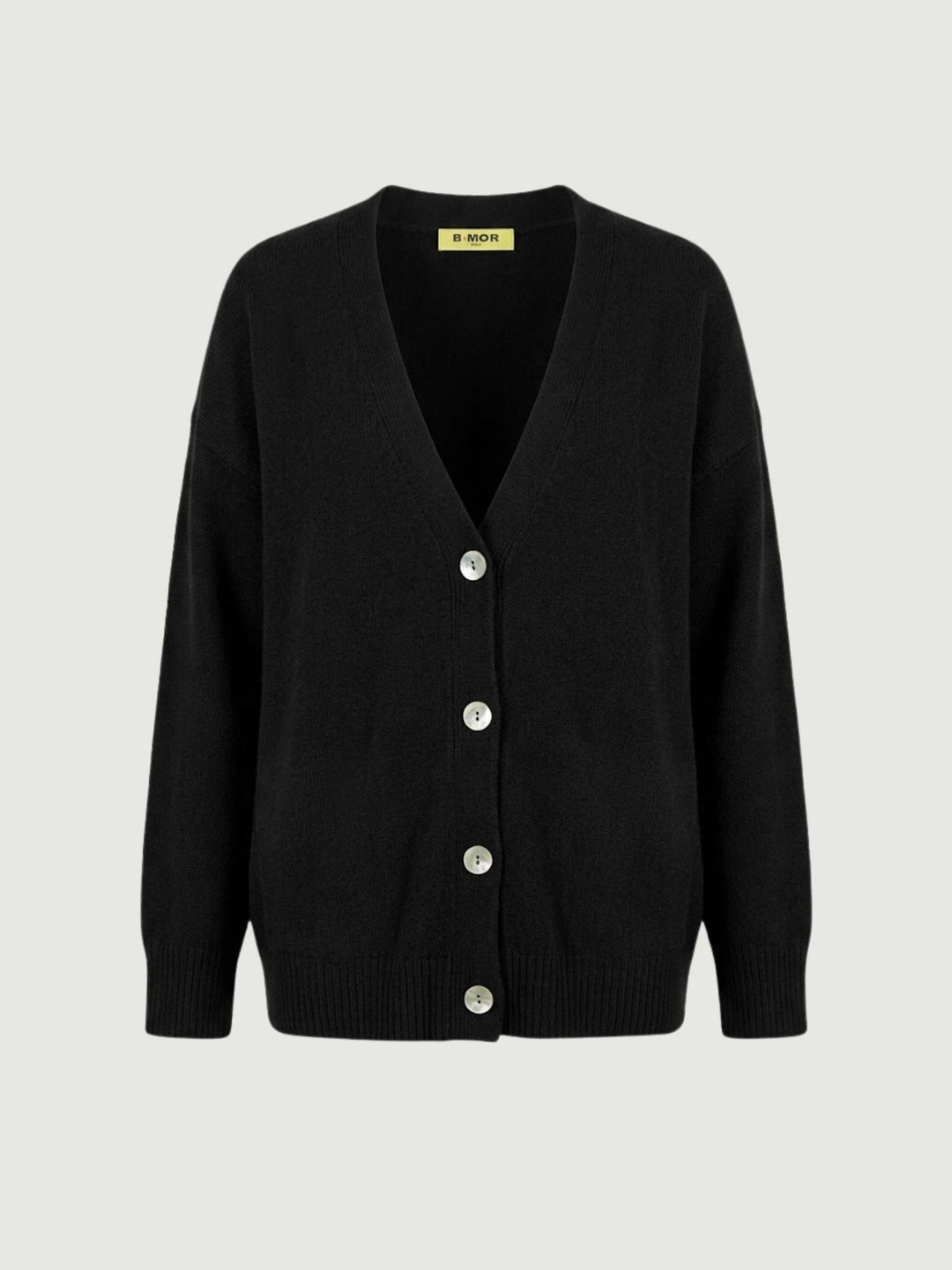 Cardigan over in maglia licorice 057088 0010 BIMOR 