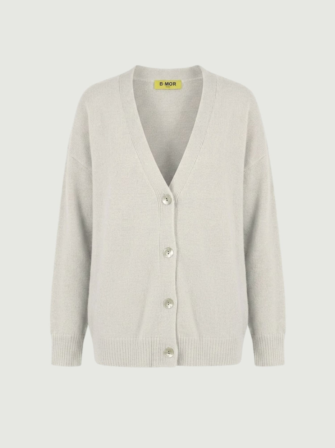 Cardigan over in maglia panna 057088 0071 BIMOR 