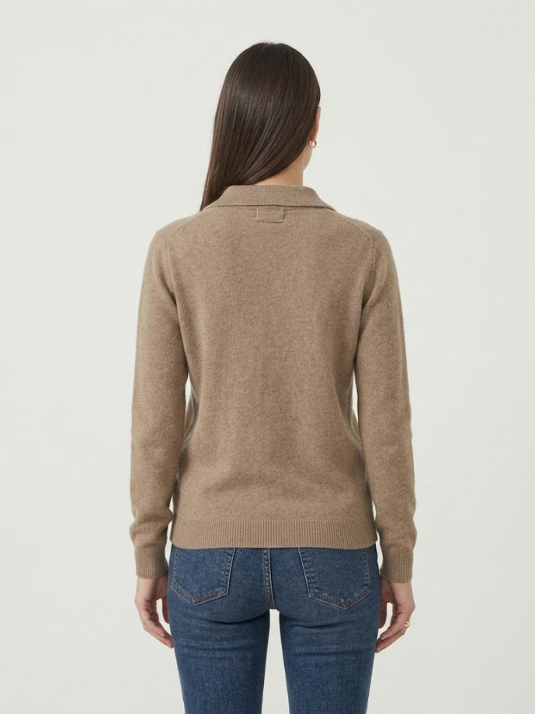 Cardigan cropped in maglia nocciola 057090 0083 BIMOR 