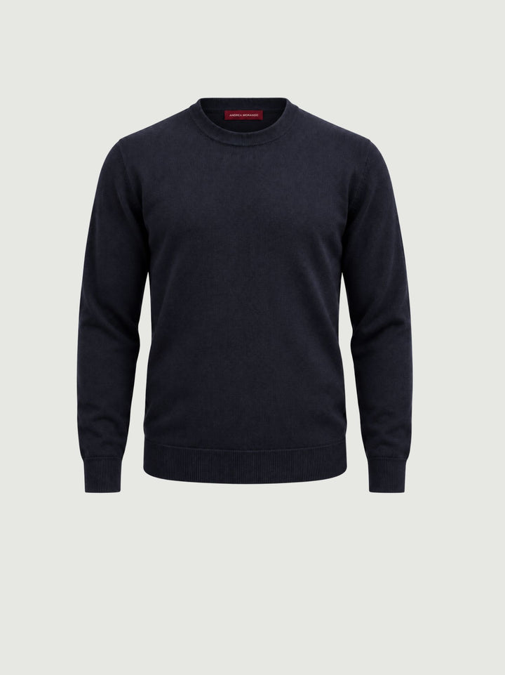 Maglia girocollo navy 3000900 205 ANDREA MORANDO 