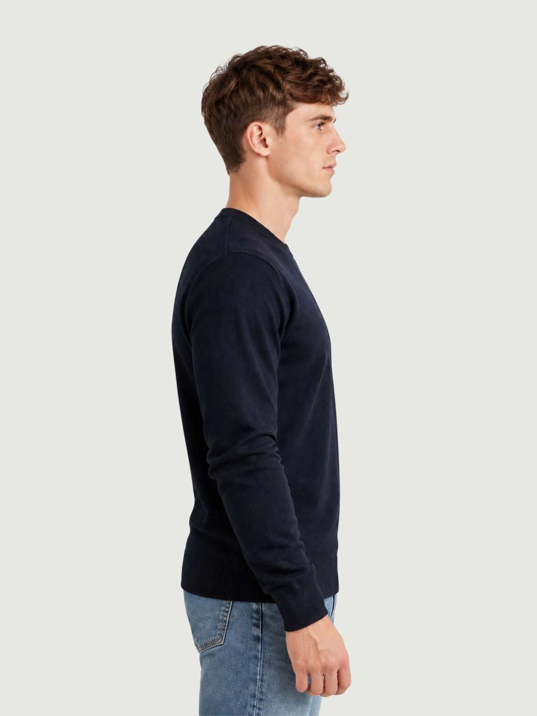Maglia girocollo navy 3000900 205 ANDREA MORANDO 