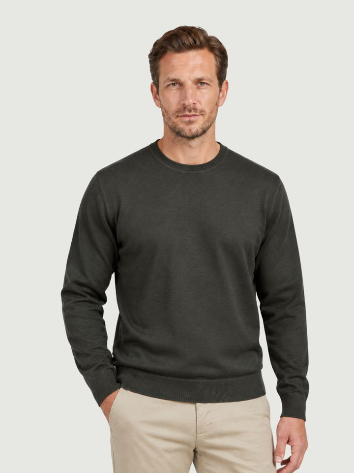 Maglia girocollo verde abete 3000900 366 ANDREA MORANDO 