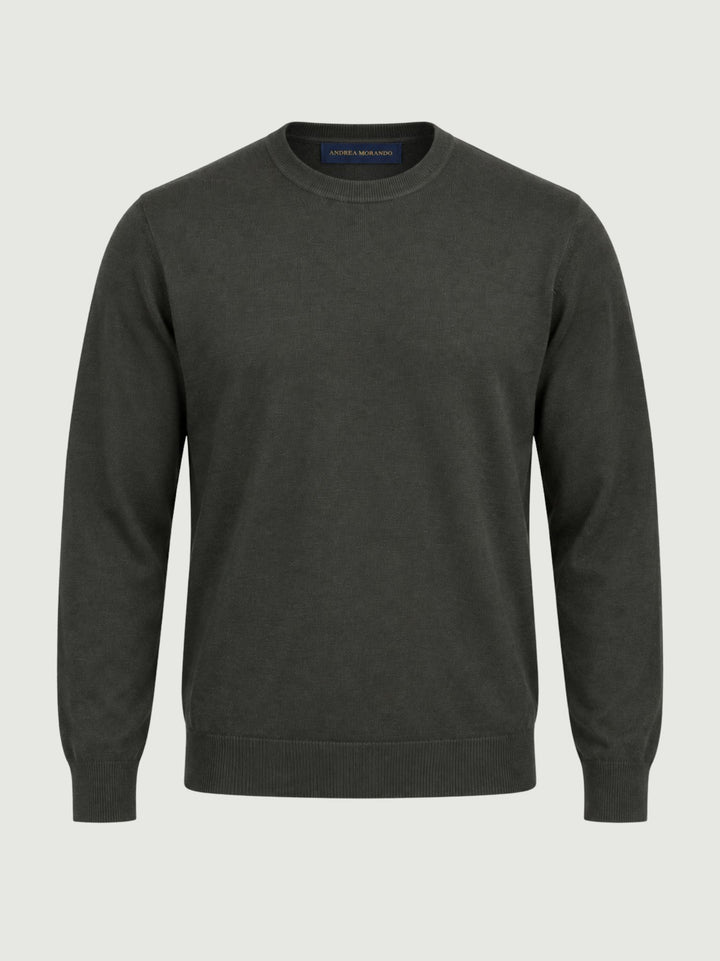 Maglia girocollo verde abete 3000900 366 ANDREA MORANDO 