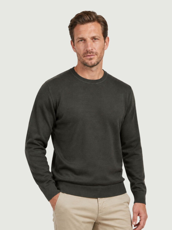 Maglia girocollo verde abete 3000900 366 ANDREA MORANDO 
