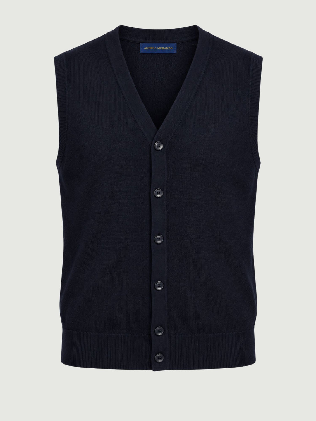 Gilet con bottoni navy 3002900 205 ANDREA MORANDO 
