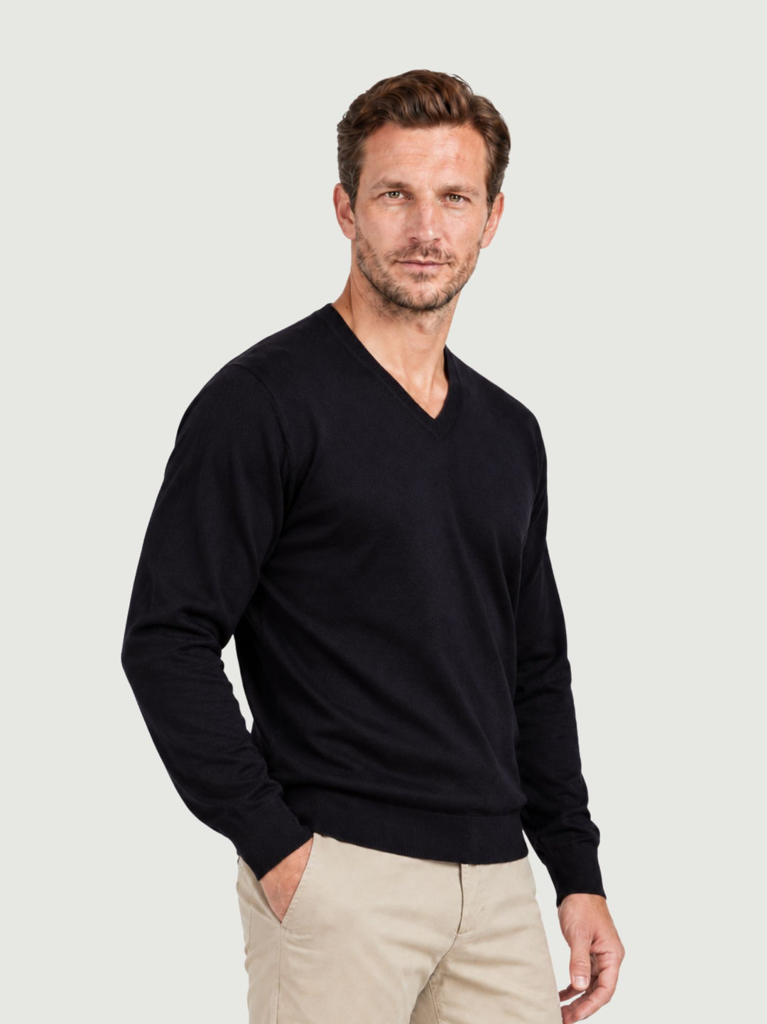 Maglia scollo a v navy 3003900 205 ANDREA MORANDO 