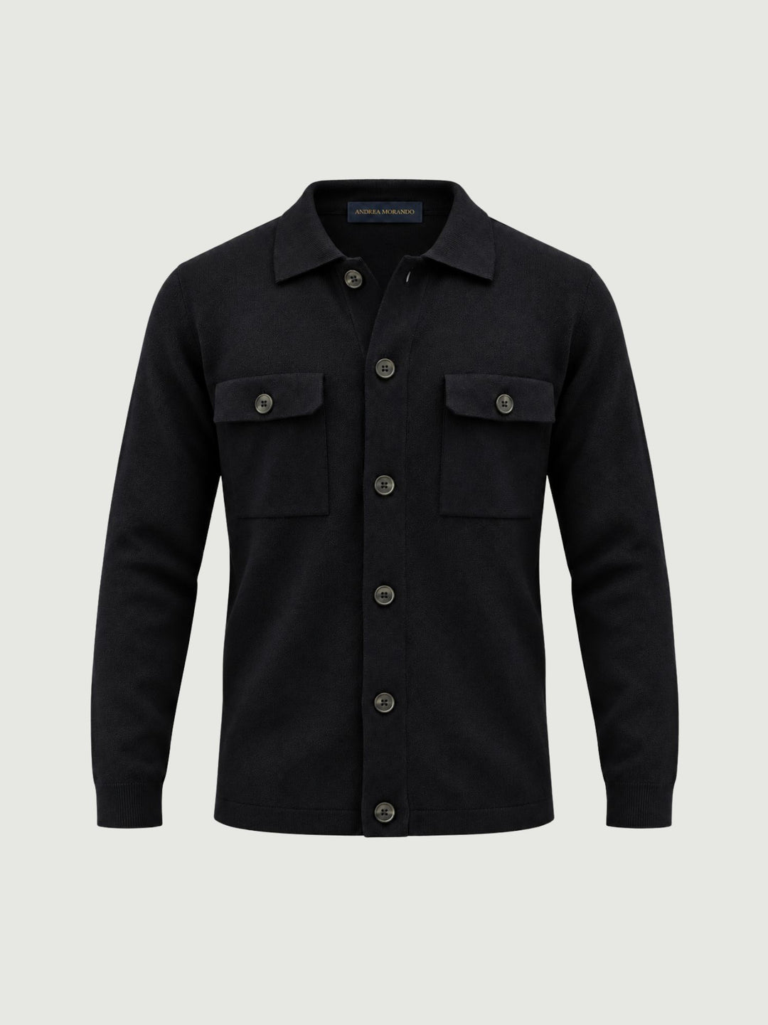 Overshirt in misto lana navy 6007226 205 ANDREA MORANDO 