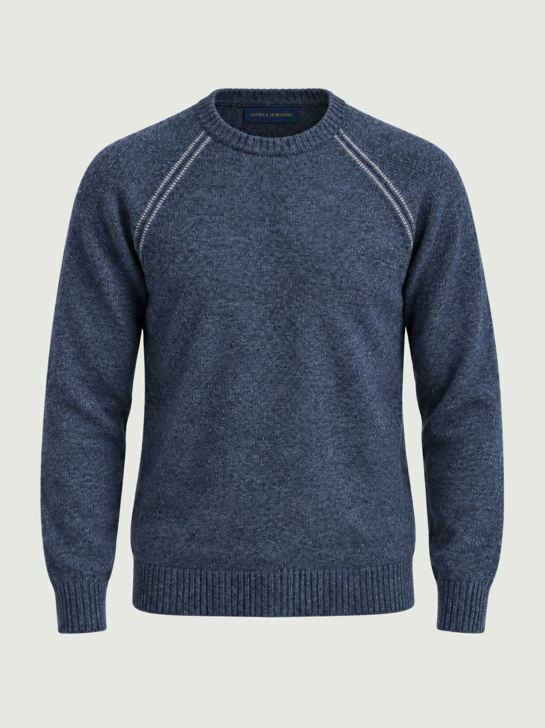 Maglia girocollo effetto mélange denim 6156226 304 ANDREA MORANDO 