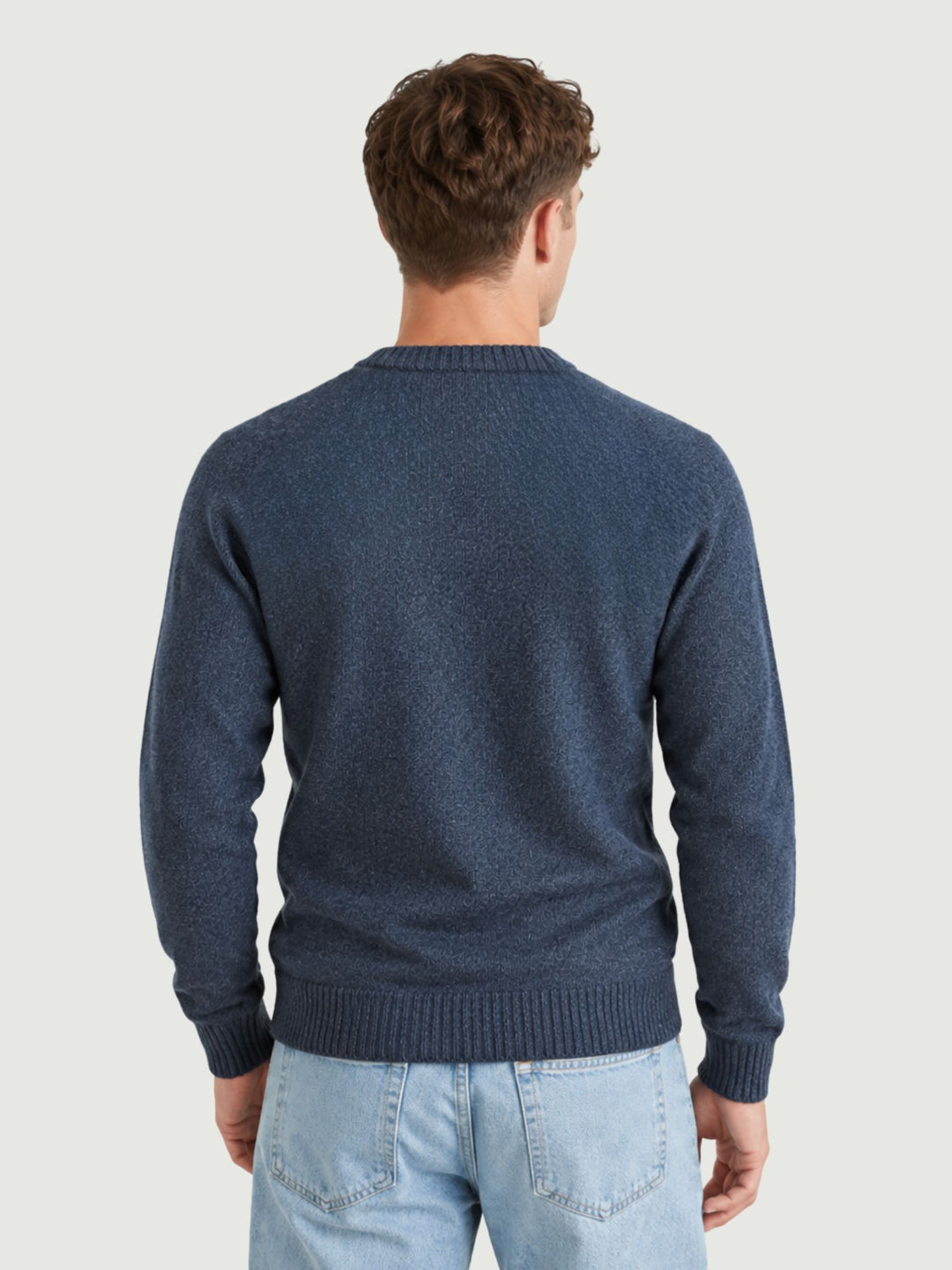 Maglia girocollo effetto mélange denim 6156226 304 ANDREA MORANDO 