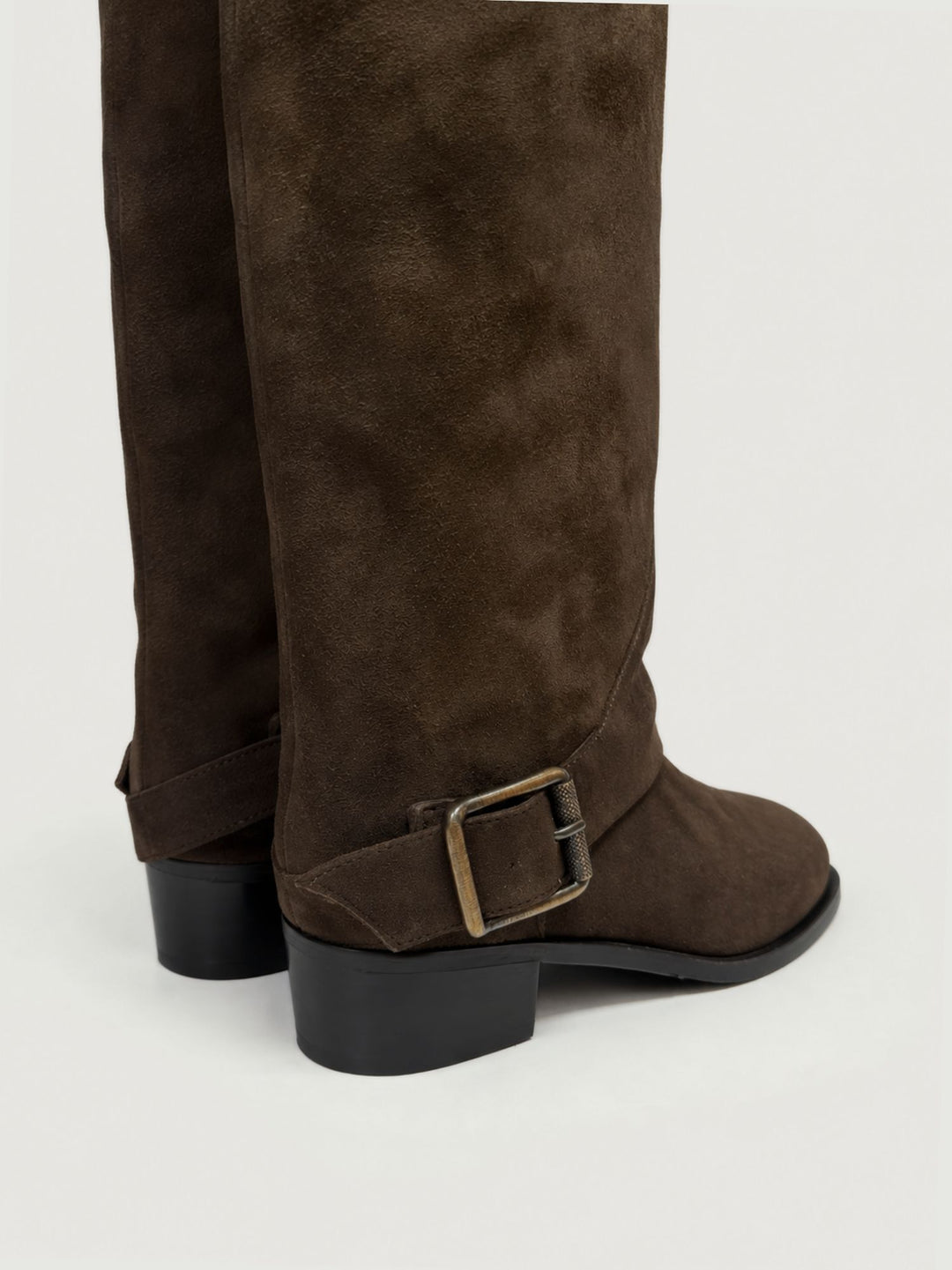 Stivale biker in pelle scamosciata moro S2872 T.MORO ANDREA MORANDO 