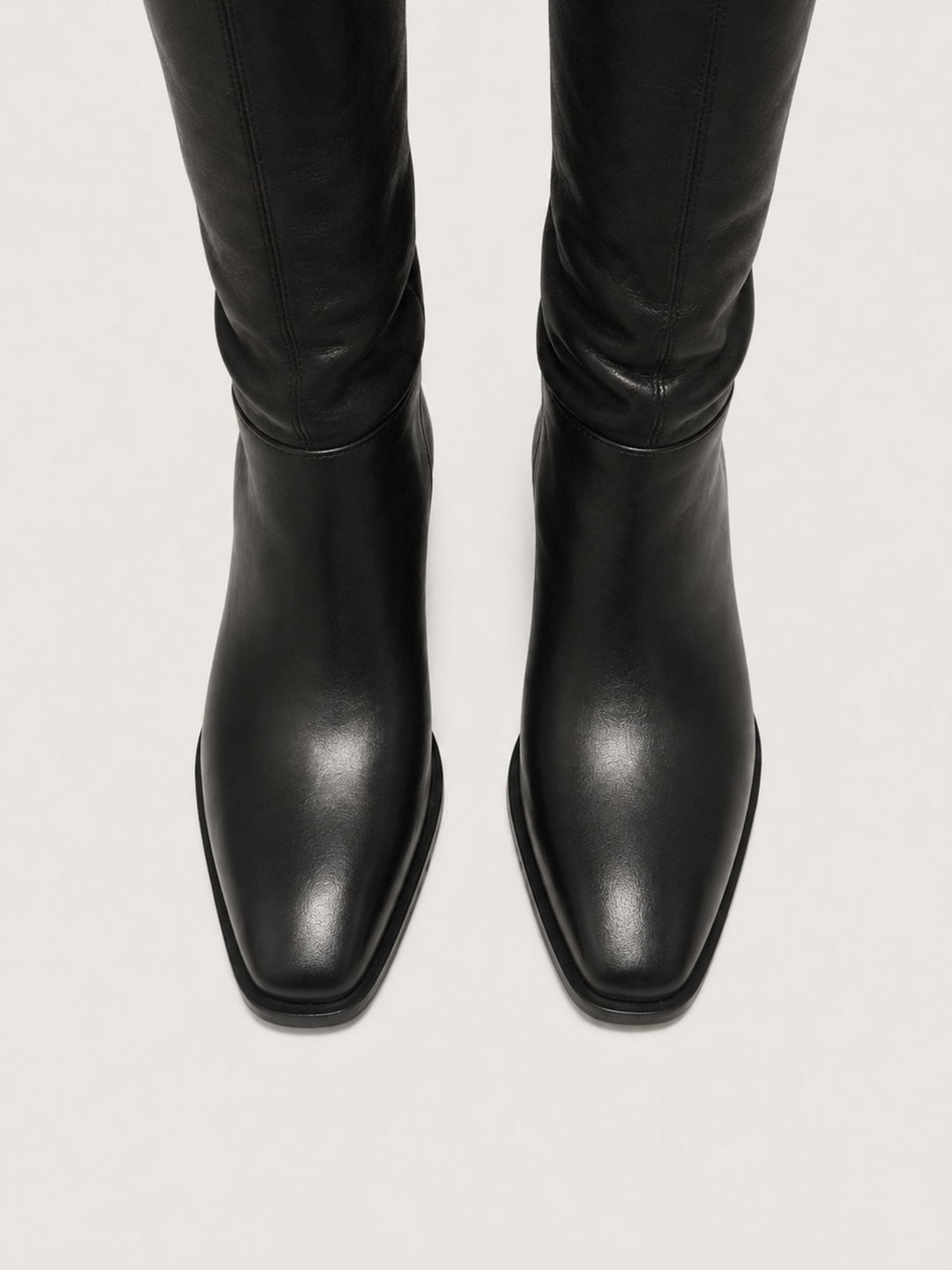 Stivale in pelle nero con arricciature S2882 NERO ANDREA MORANDO 