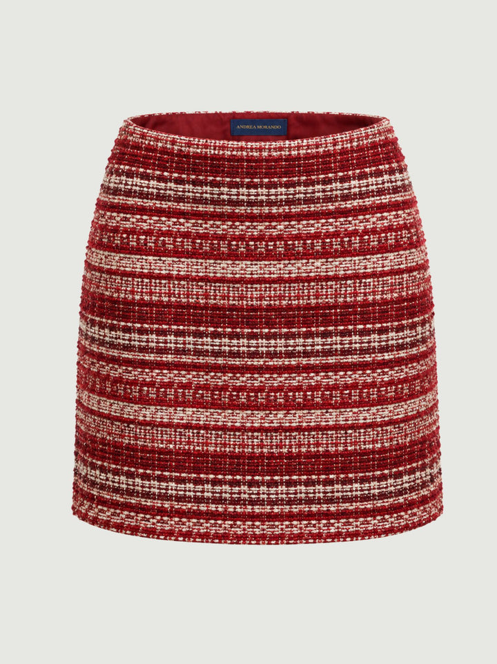 Mini gonna bordeaux con lurex W26G171 34 ANDREA MORANDO 