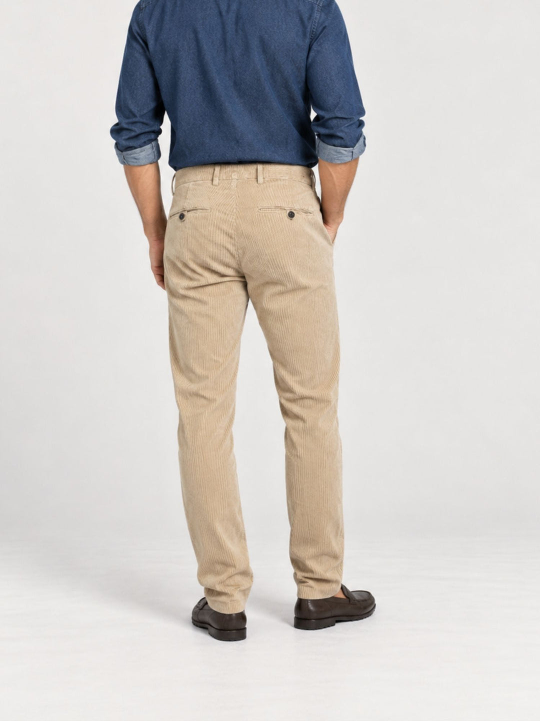 Pantalone chino in velluto a coste mandorla T502STR 038 NOLAB 