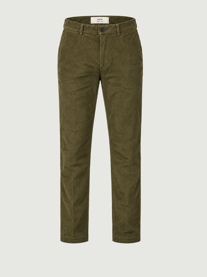 Pantalone a coste effetto velluto verde bosco T502STR 666 NOLAB 