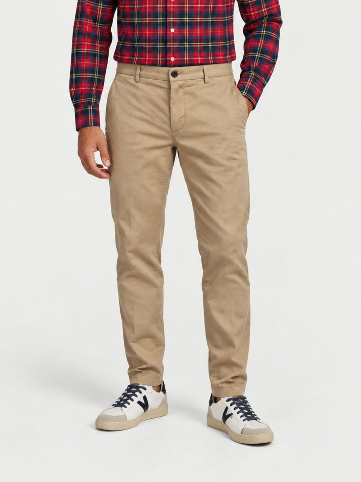 Pantalone chino in cotone beige T615STR 701 NOLAB 