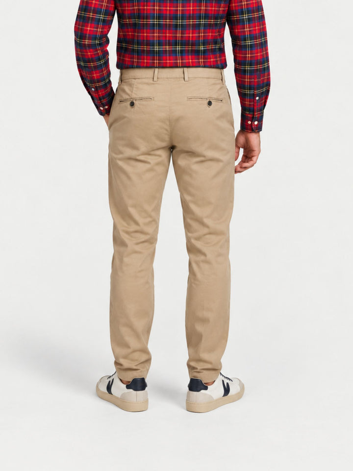 Pantalone chino in cotone beige T615STR 701 NOLAB 