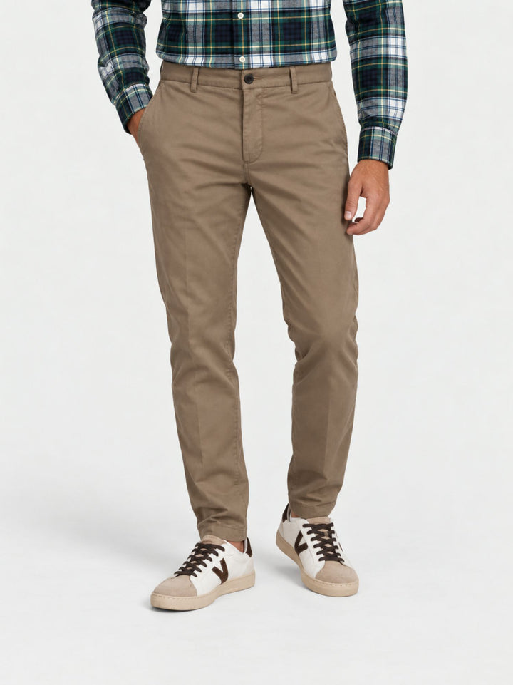 Pantalone chino in cotone tortora T615STR 734 NOLAB 