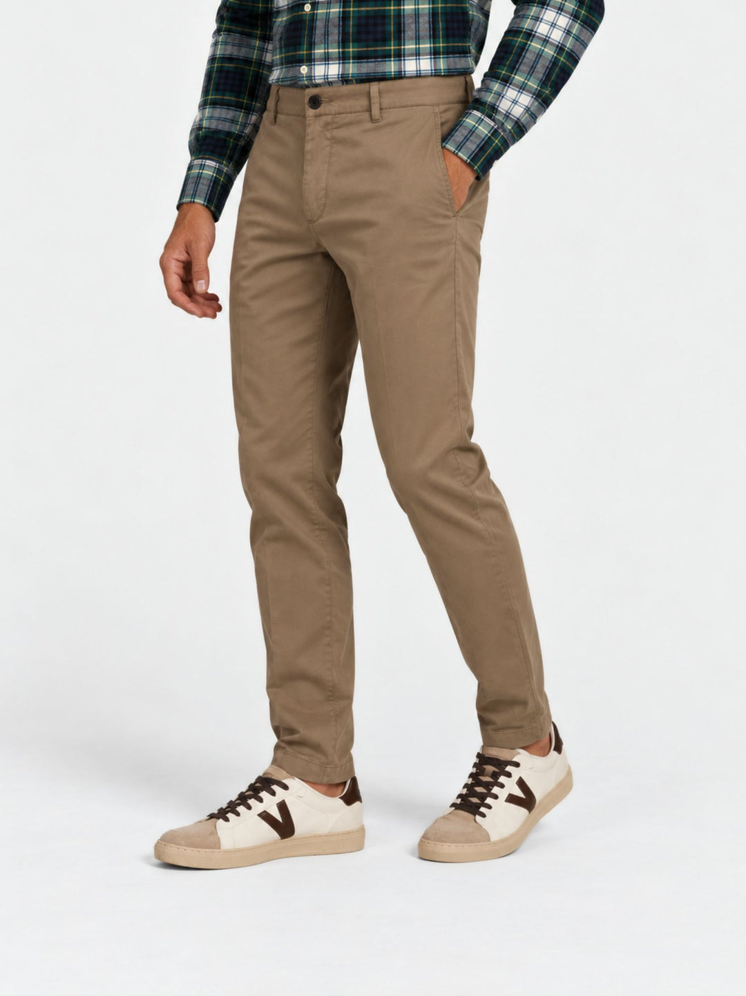Pantalone chino in cotone tortora T615STR 734 NOLAB 