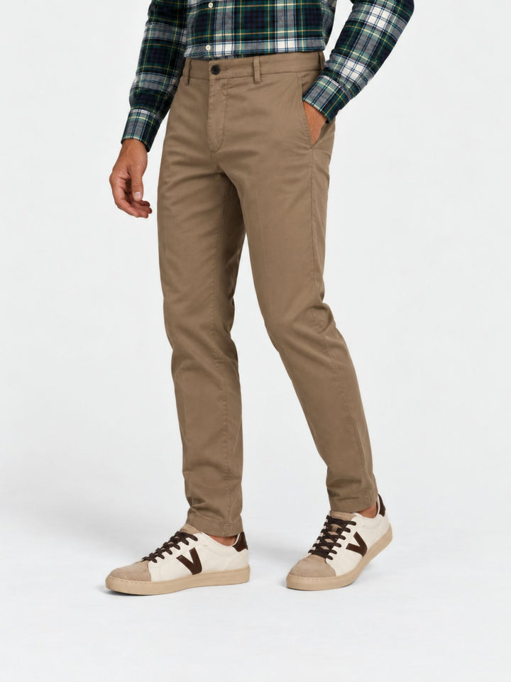 Pantalone chino in cotone tortora T615STR 734 NOLAB 