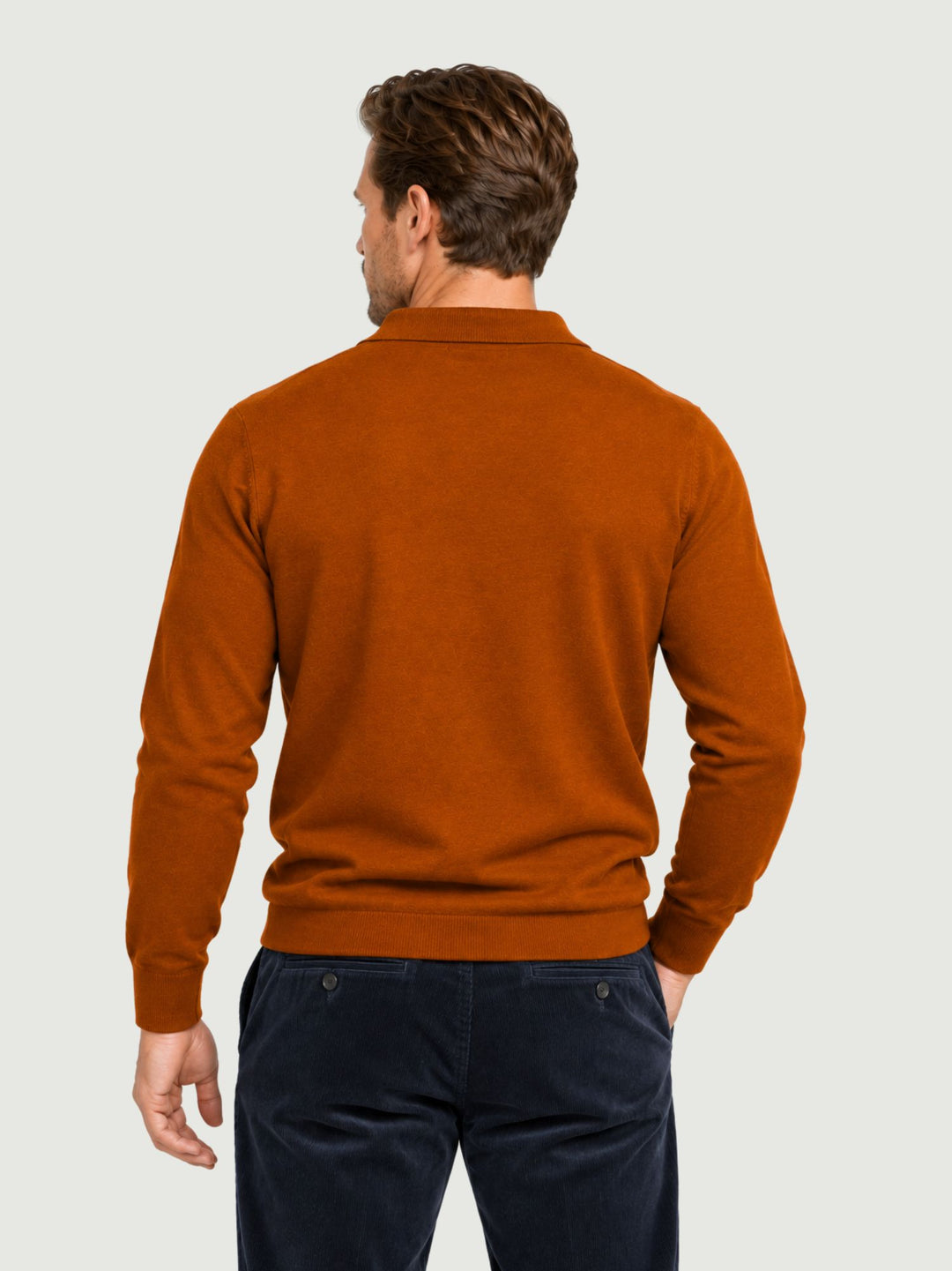 Maglia a polo in lana ruggine JFW08 017 PRICOH'S 