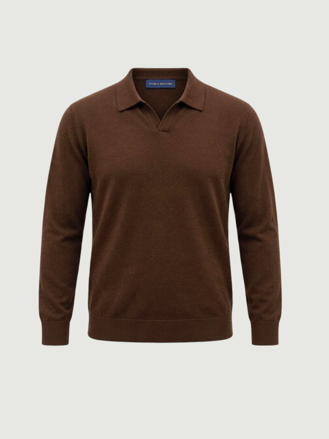 Maglia a polo in lana tabacco JFW08 023 PRICOH'S 