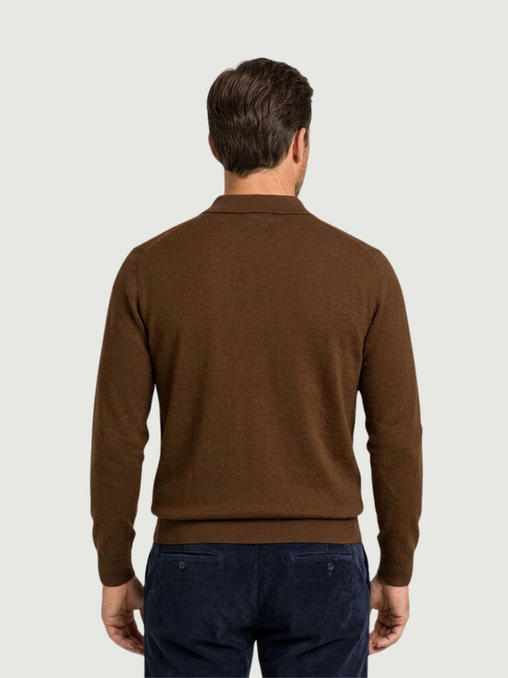 Maglia a polo in lana tabacco JFW08 023 PRICOH'S 