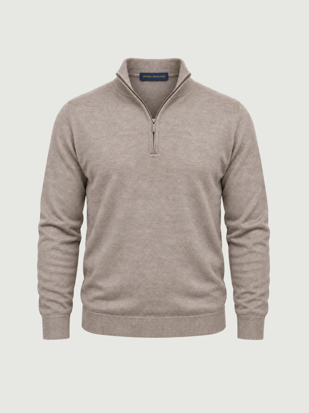 Maglia in lana e cashmere con colletto a zip blu RW09 023 PRICOH'S 
