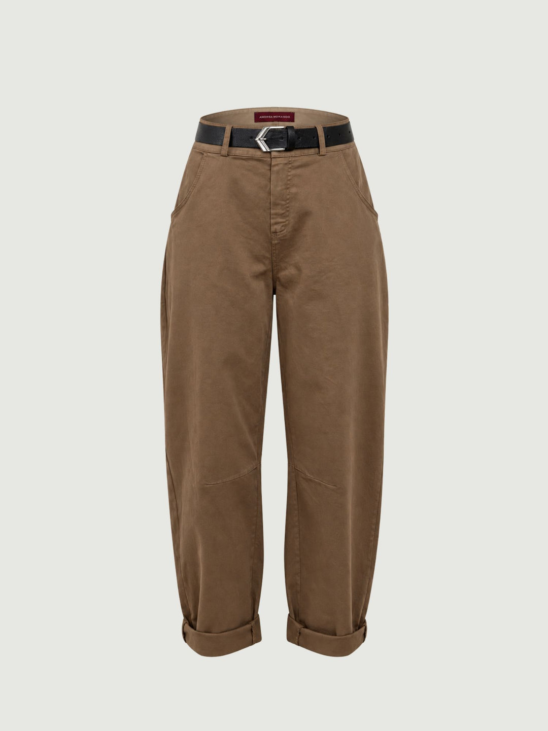 Pantalone barrel in cotone cammello 3013 CAMMELLO ANDREA MORANDO 