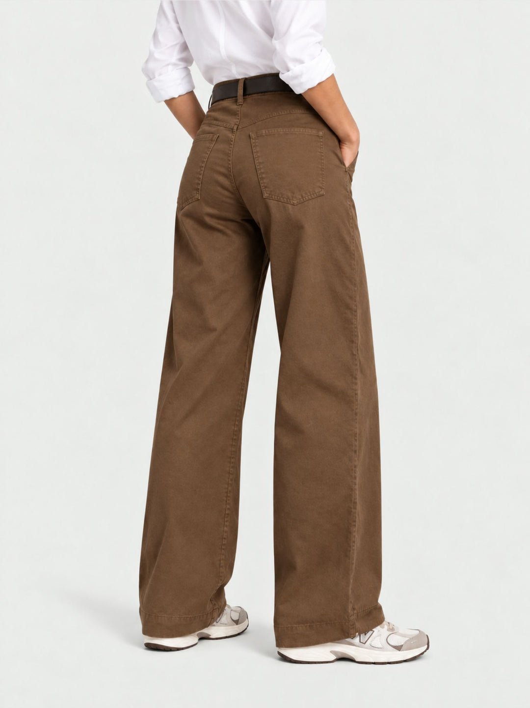 Pantalone a palazzo in cotone cammello 5546 CAMMELLO ANDREA MORANDO 