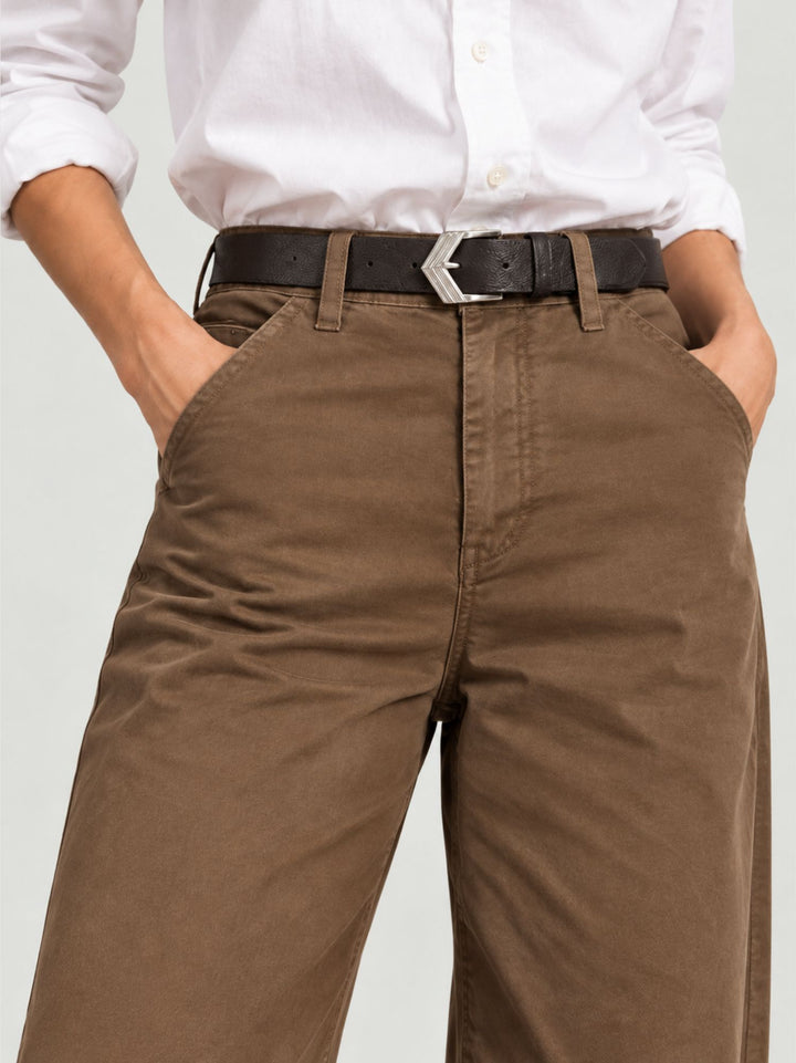 Pantalone a palazzo in cotone cammello 5546 CAMMELLO ANDREA MORANDO 